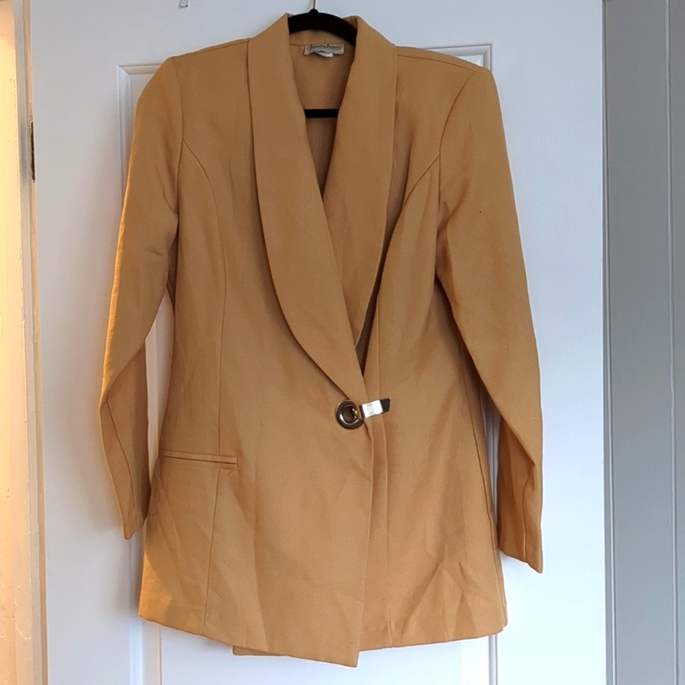 Blazer with gold accent